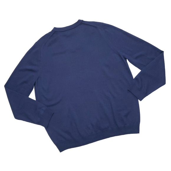 Nordstrom Merino Wool V Neck Long Sleeve Blue Sweater Mens XXL - Picture 2 of 12